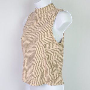 Postmark sleeveless mock neck sweater top cream